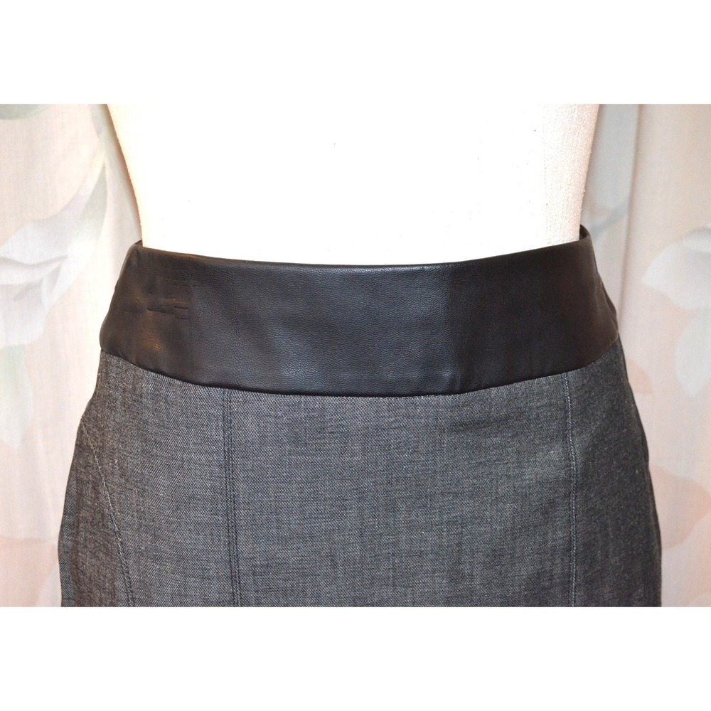 Express Gray 2pcs Skirt & Jacket Set Womens Size 2 Poly Cotton Viscose Spandex - Picture 4 of 16